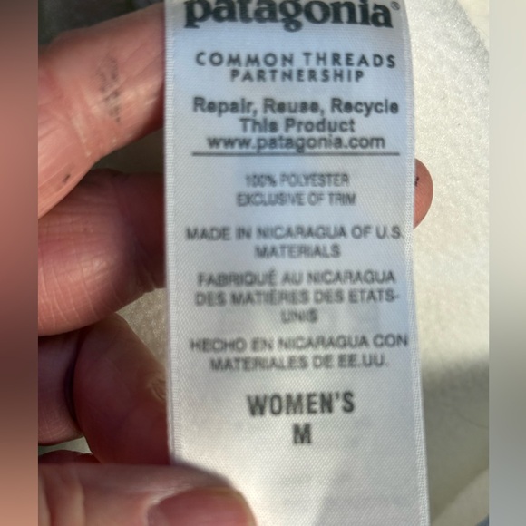 Patagonia Lightweight Synchilla Cream Tan Snap T Pullover Fleece Women’s Size M - Picture 7 of 11